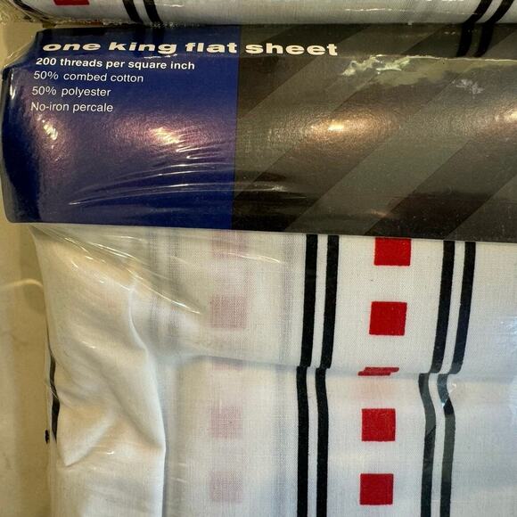 Revman Sheet Set Katja California King Vintage 1989‎ 200 TC Percale NEW - Picture 7 of 9